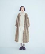ビスコースリネンフラワー刺繍ワンピース
